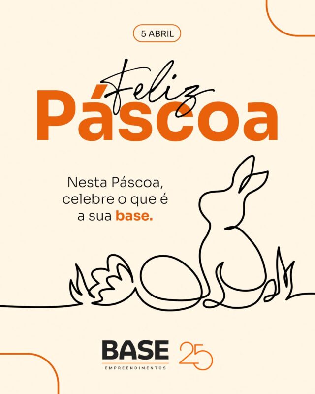 Páscoa é tempo de renovação, recomeços e de estar ao lado de quem é a nossa base todos os dias.

Porque antes de qualquer construção, existe aquilo que sustenta tudo: valores, família, confiança e amor.

Que esta data fortaleça o que realmente importa e traga novos sonhos para construir.
Feliz Páscoa! 💛

#Páscoa #FelizPáscoa #BaseEmpreendimentos #ParáDeMinas #Família #Recomeços #ConstruindoHistórias