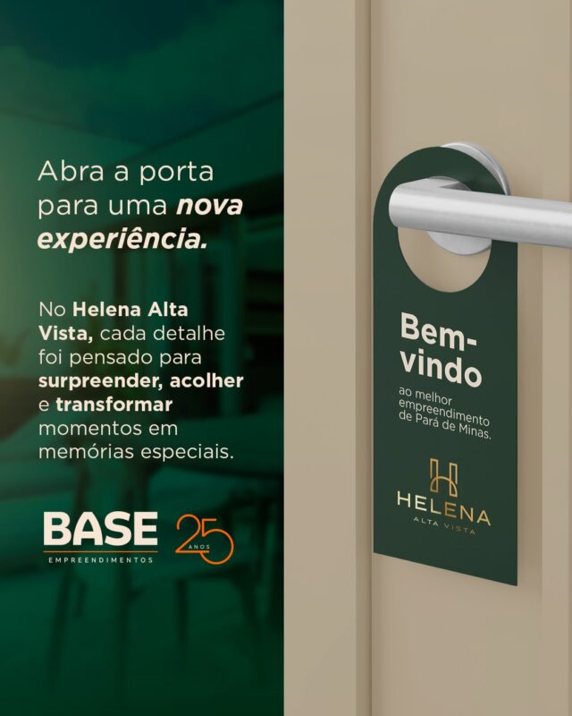 No Helena Alta Vista, cada ambiente foi desenvolvido para oferecer mais privacidade, segurança e bem-estar.

Áreas criadas para relaxar, receber amigos, cuidar da saúde e aproveitar momentos especiais com quem você ama.
✔ Piscina
✔ Academia
✔ Área gourmet
✔ Brinquedoteca
✔ 2 elevadores
✔ 4 vagas de garagem

Tudo isso em um empreendimento que traduz conforto e sofisticação em cada detalhe.

#HelenaAltaVista #BaseEmpreendimentos #AltoPadrão #QualidadeDeVida #ParáDeMinas #MorarBem #Conforto