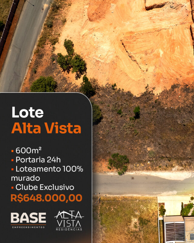 Seu projeto merece começar em um endereço à altura dos seus planos.

Com 600m², este lote no Alta Vista Residências oferece espaço para criar uma casa exclusiva, em um condomínio que une segurança, privacidade e uma infraestrutura completa para viver com tranquilidade.

✔ Portaria 24 horas
✔ Loteamento 100% murado
✔ Clube exclusivo

Fale com a Base e agende uma visita.

#BaseEmpreendimentos #AltaVistaResidências #Terrenos #ParáDeMinas #CondomínioFechado #AltoPadrão #InvestimentoImobiliário #QualidadeDeVida #ConstruindoHistórias