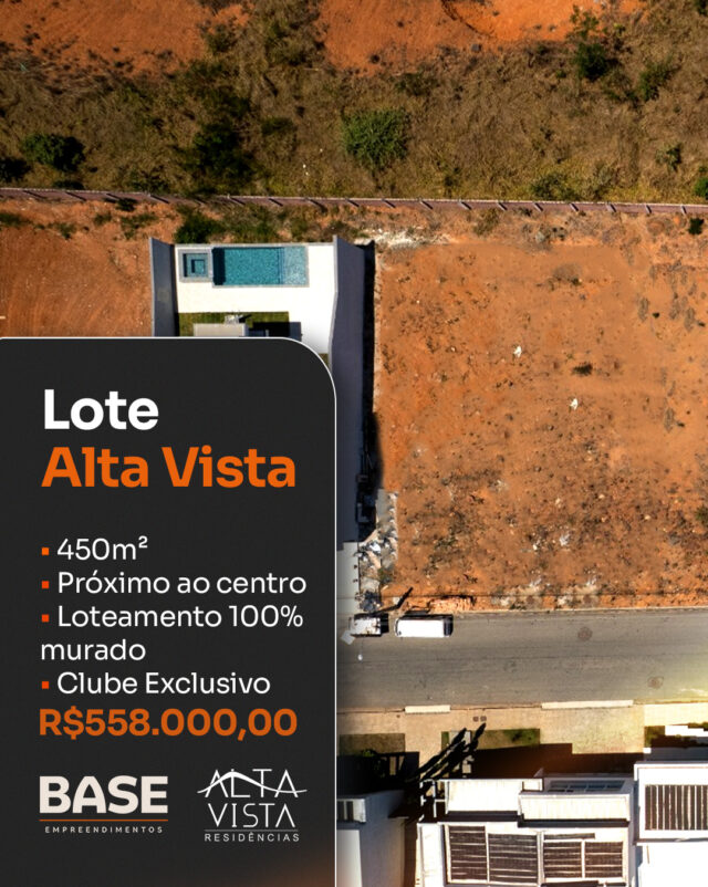 O lugar onde você escolhe construir também define a qualidade de vida da sua família.

No Alta Vista Residências, este lote de 450m² oferece a combinação perfeita entre localização, segurança e valorização.

Um espaço pronto para receber o projeto dos seus sonhos.

Fale com a Base e saiba mais.

#AltaVistaResidências #BaseEmpreendimentos #Terreno #ParáDeMinas #LoteamentoFechado #Investimento #QualidadeDeVida #Imóveis #Construção