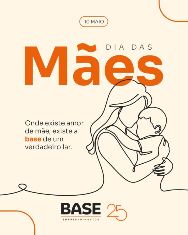 Existem lugares que marcam a nossa história.�E, quase sempre, eles têm algo em comum: o cuidado de uma mãe. 

É no lar que nascem as memórias mais especiais, os abraços mais sinceros e os momentos que ficam para sempre.

Neste Dia das Mães, a Base Empreendimentos homenageia todas as mães que fazem de cada casa um verdadeiro lar, com amor, presença e dedicação todos os dias.

Feliz Dia das Mães! 

#DiaDasMães #BaseEmpreendimentos #LarDoceLar #AmorDeMãe #CasaComAfeto #Empreendimentos #ParáDeMinas #MorarBem